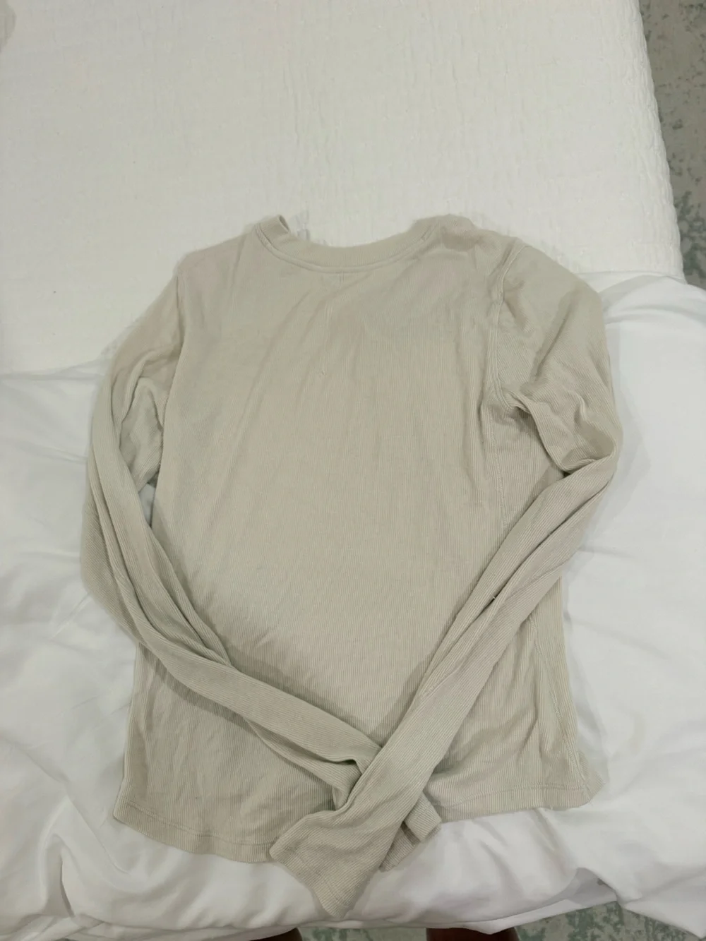lululemon athletica Ribbed Henley Long-Sleeve Top - Beige